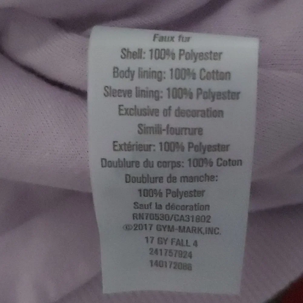 Gymboree Faux Fur  lilac purple zip up hooded jacket Sz 3T  NWT